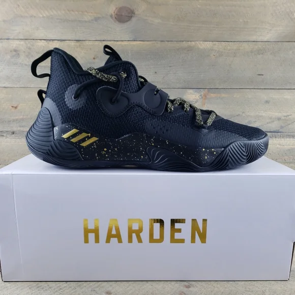 Basketball Shoes Harden Black Gold Adidas Harden Stepback Men's